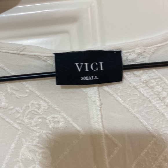 New Vici Olivaceous Boho Festival Goddess White Dress - Picture 5 of 13